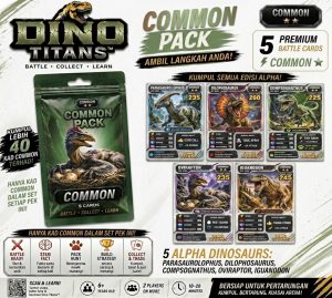 Dino Titans Common Pack (5 Cards)