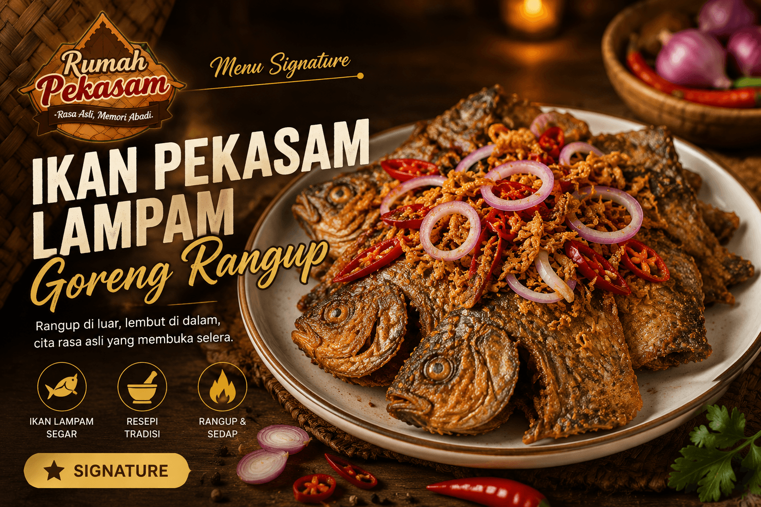 Ikan Pekasam Goreng Rangup
